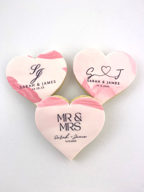 Wedding Custom Love Heart Cookies