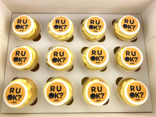Custom Logo R U OK? Day Cupcakes