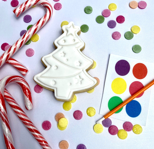 Paint-Your-Own Christmas Tree Cookie