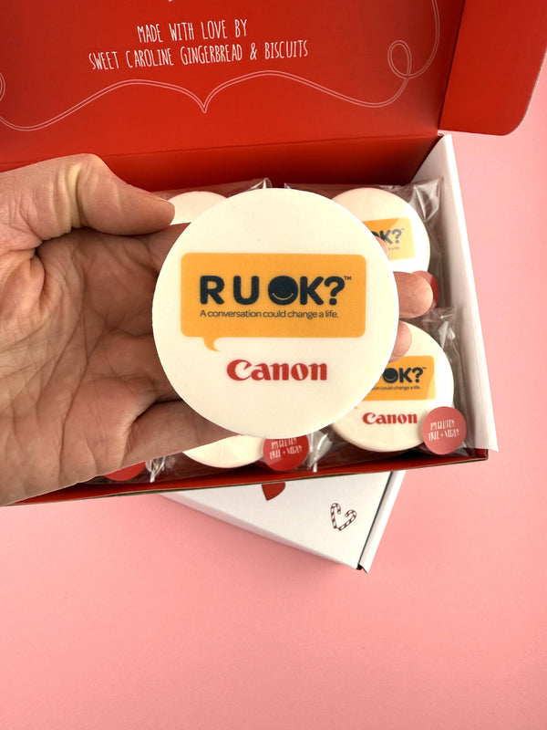 Custom Logo R U OK? Cookies