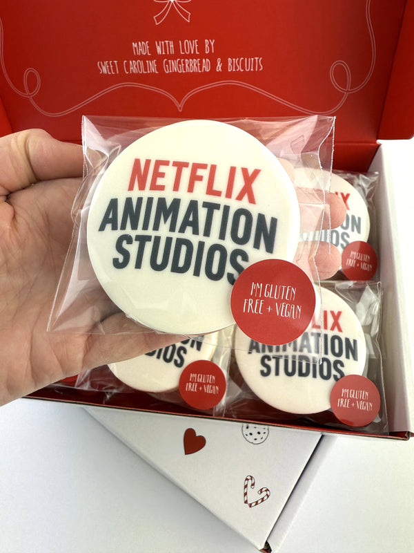 Gluten Free + Vegan Custom Logo Cookies