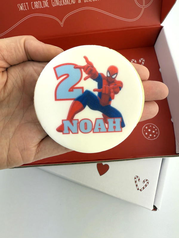 Spiderman Custom Birthday Cookies