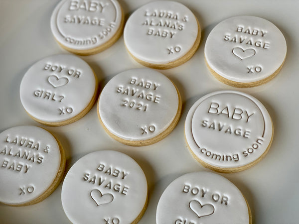 Baby Custom Text Cookies